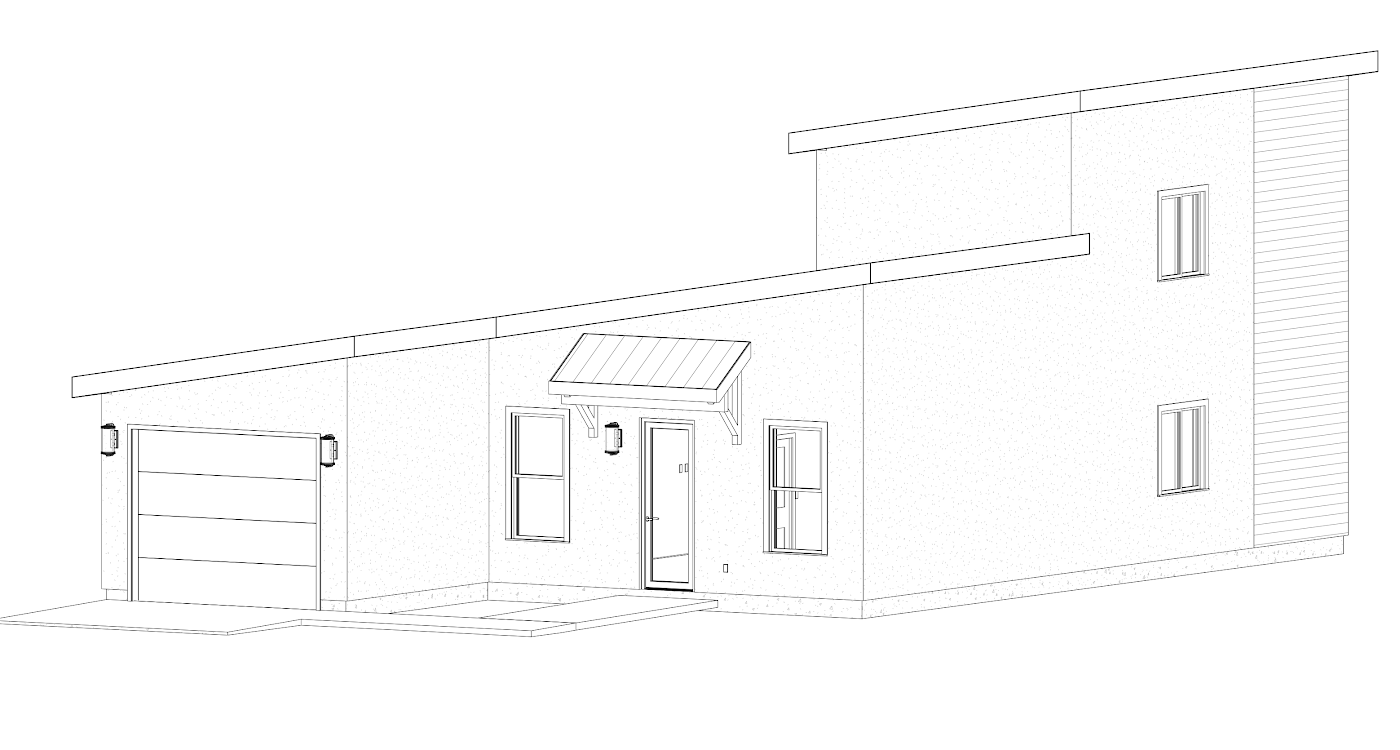 The Loft — front elevation drawing